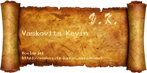 Vaskovits Kevin névjegykártya