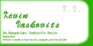 kevin vaskovits business card